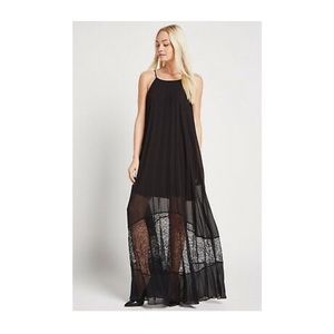 BCBG Pleated Maxi with Lace